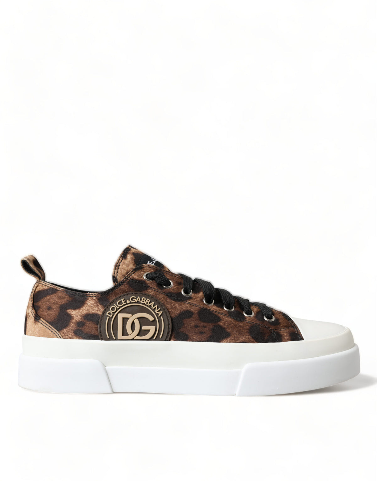 Dolce & Gabbana Brown Leopard Canvas Sneakers Shoes -   -  Dolce & Gabbana.