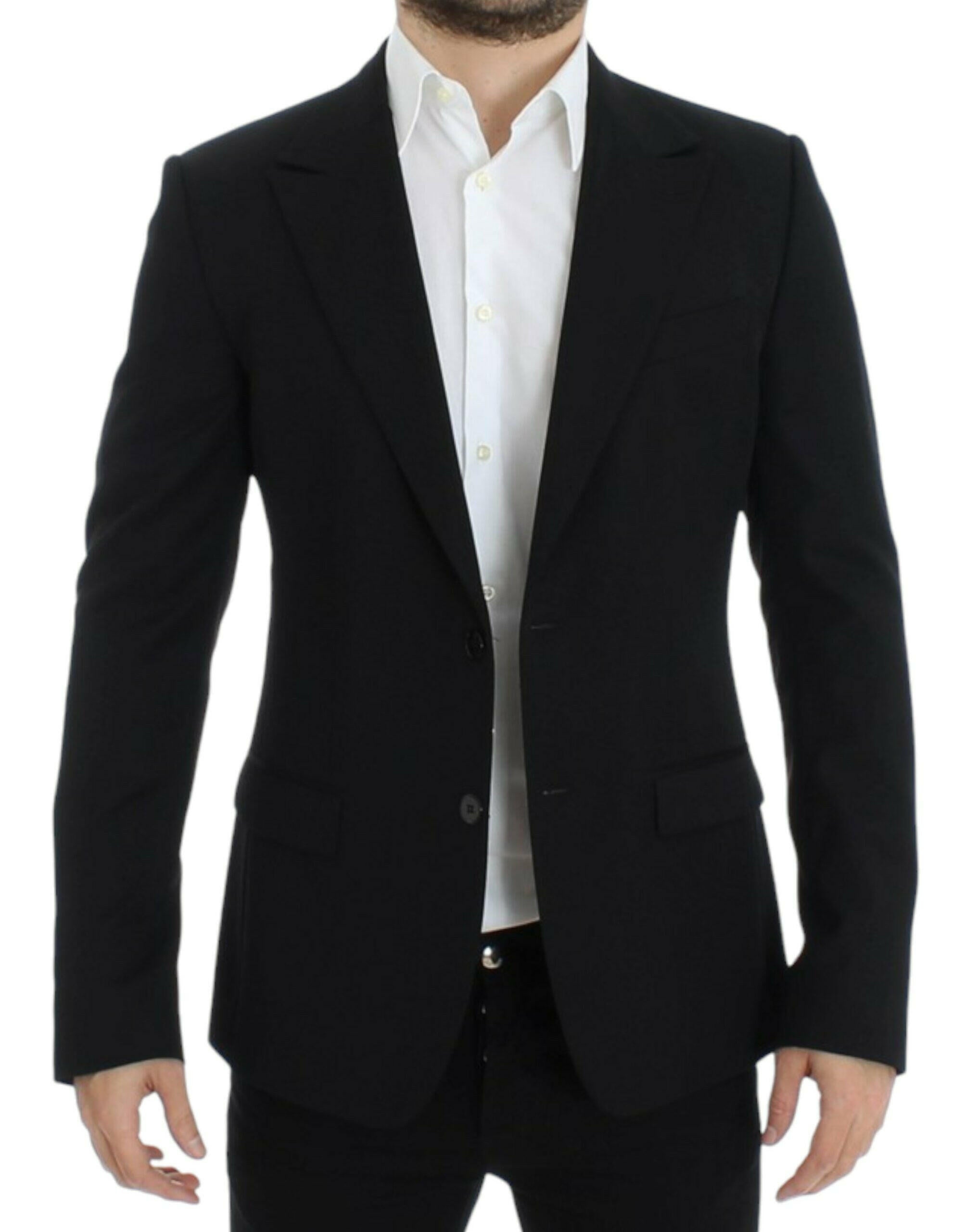 Dolce & Gabbana Black wool slim fit blazer -   -  Dolce & Gabbana.