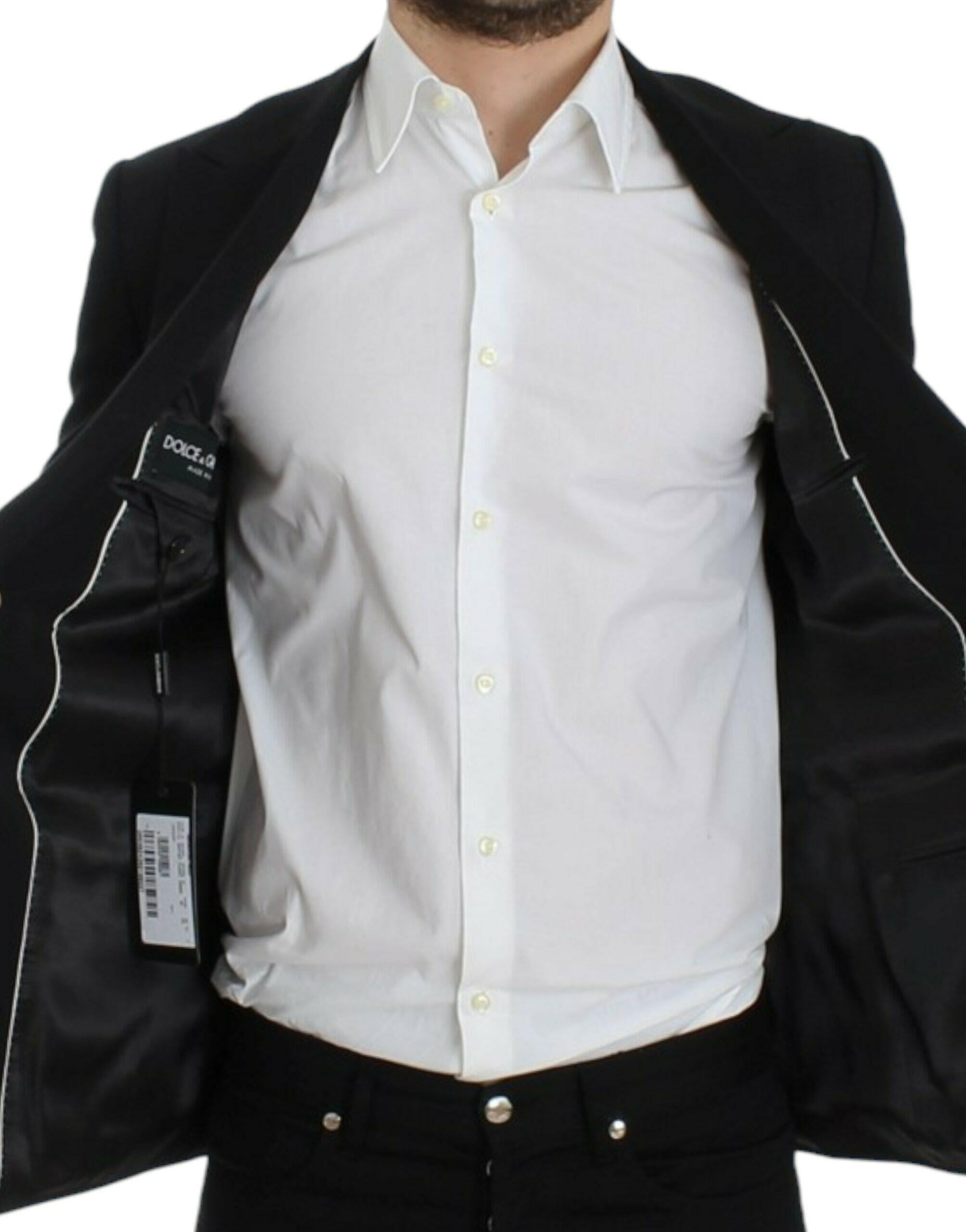 Dolce & Gabbana Black wool slim fit blazer -   -  Dolce & Gabbana.