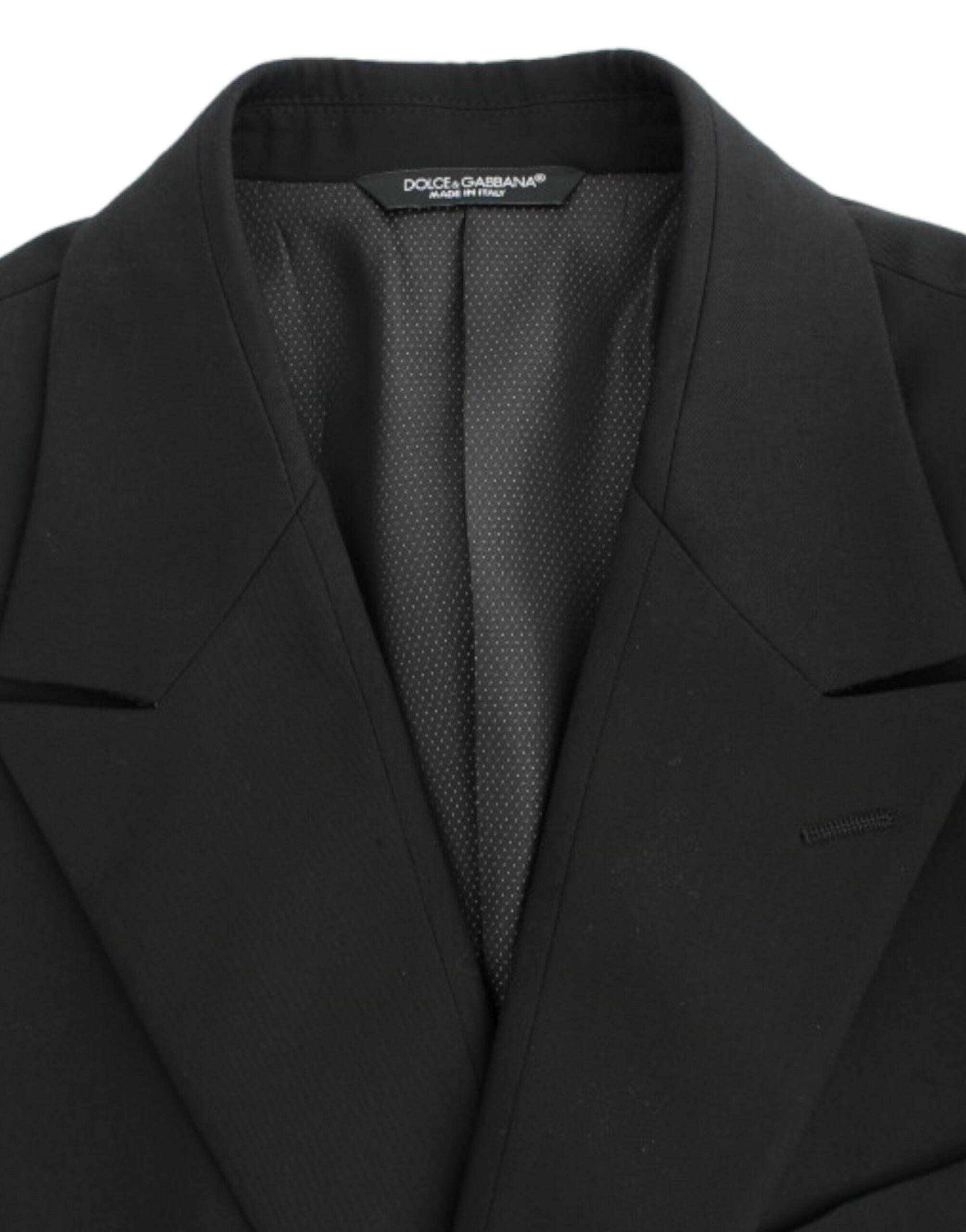 Dolce & Gabbana Black wool slim fit blazer -   -  Dolce & Gabbana.