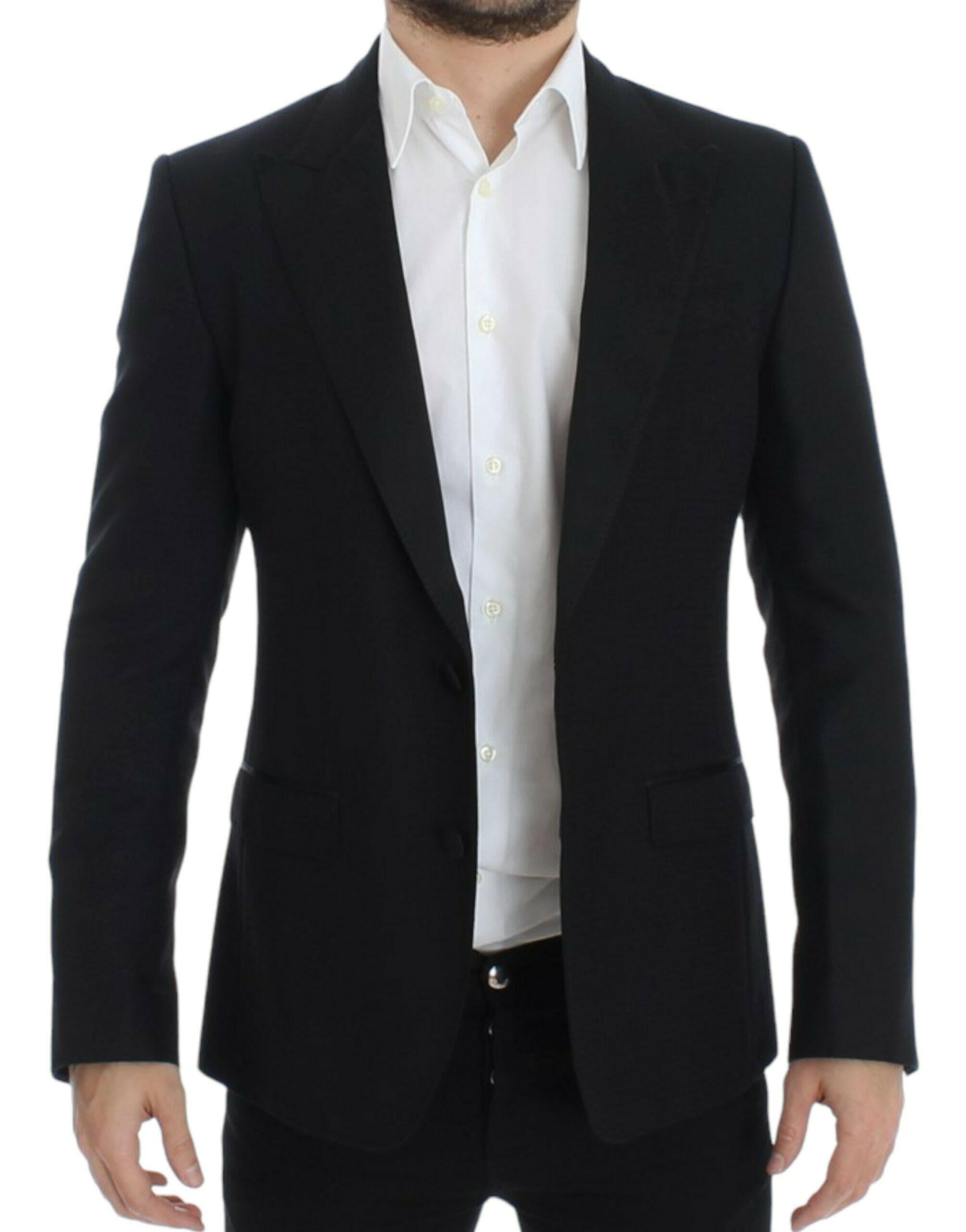 Dolce & Gabbana Black wool silk SICILIA blazer -   -  Dolce & Gabbana.