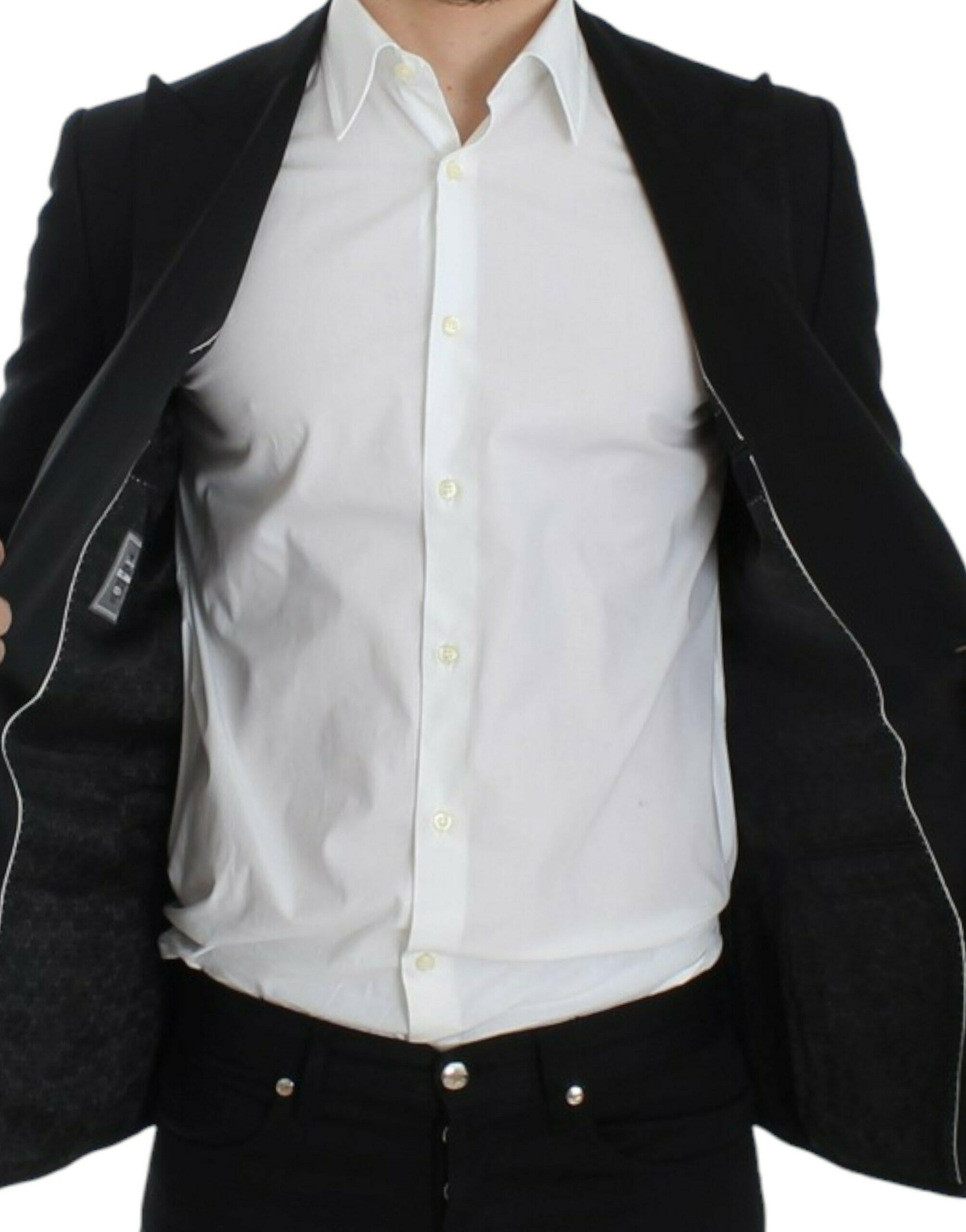 Dolce & Gabbana Black wool silk SICILIA blazer -   -  Dolce & Gabbana.