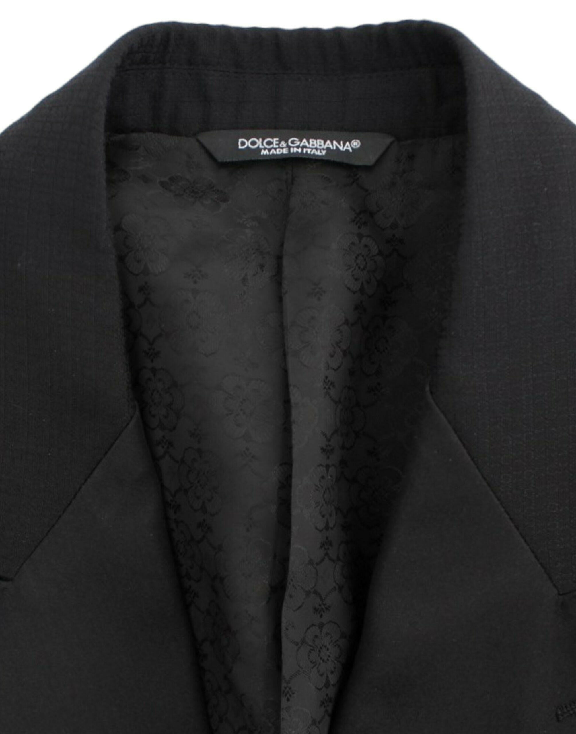 Dolce & Gabbana Black wool silk SICILIA blazer -   -  Dolce & Gabbana.