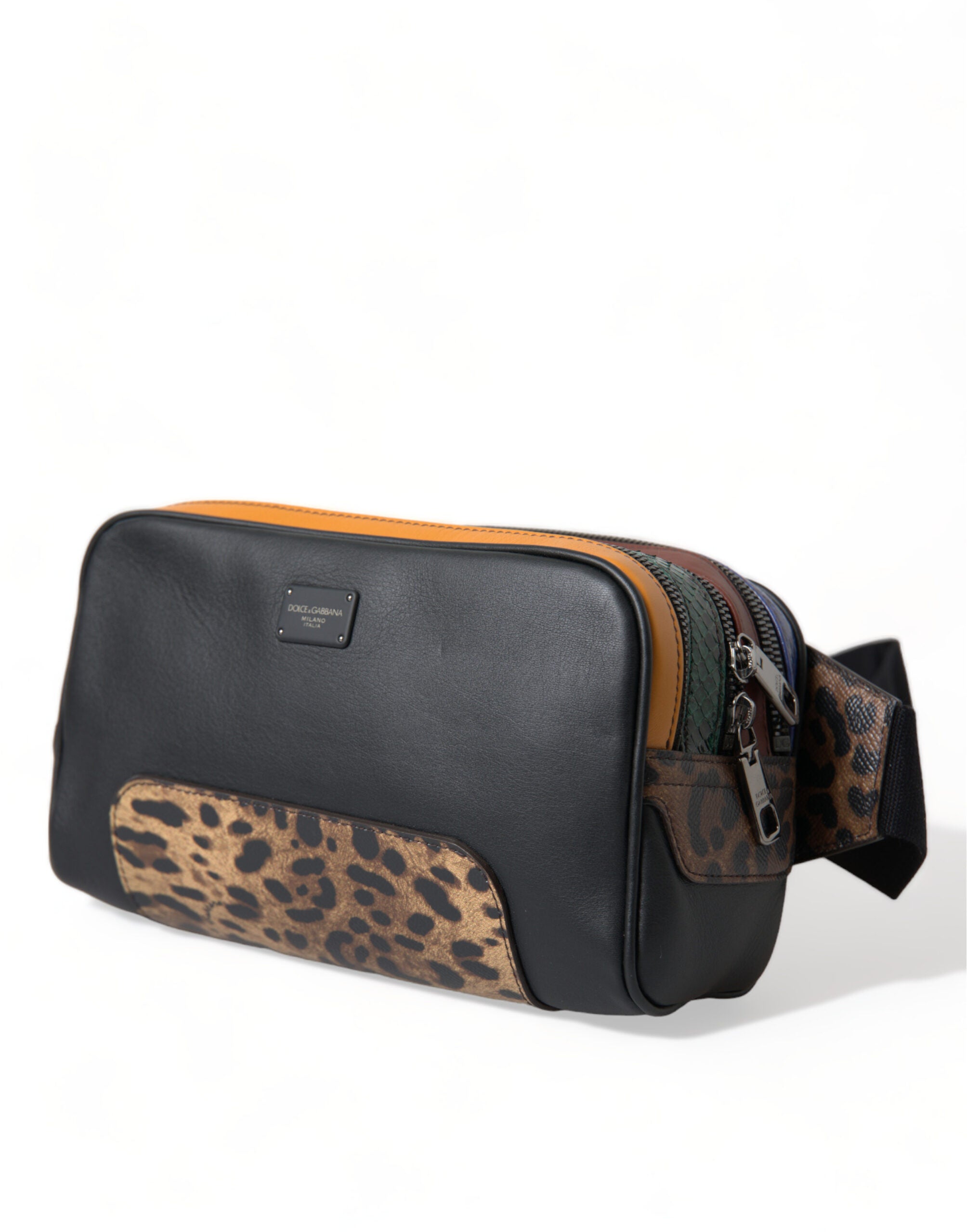 Dolce & Gabbana Black Exotic Leather Logo Belt Waist Fanny Pack Bag -  Luxury Belt Bag for Women -  Dolce & Gabbana.