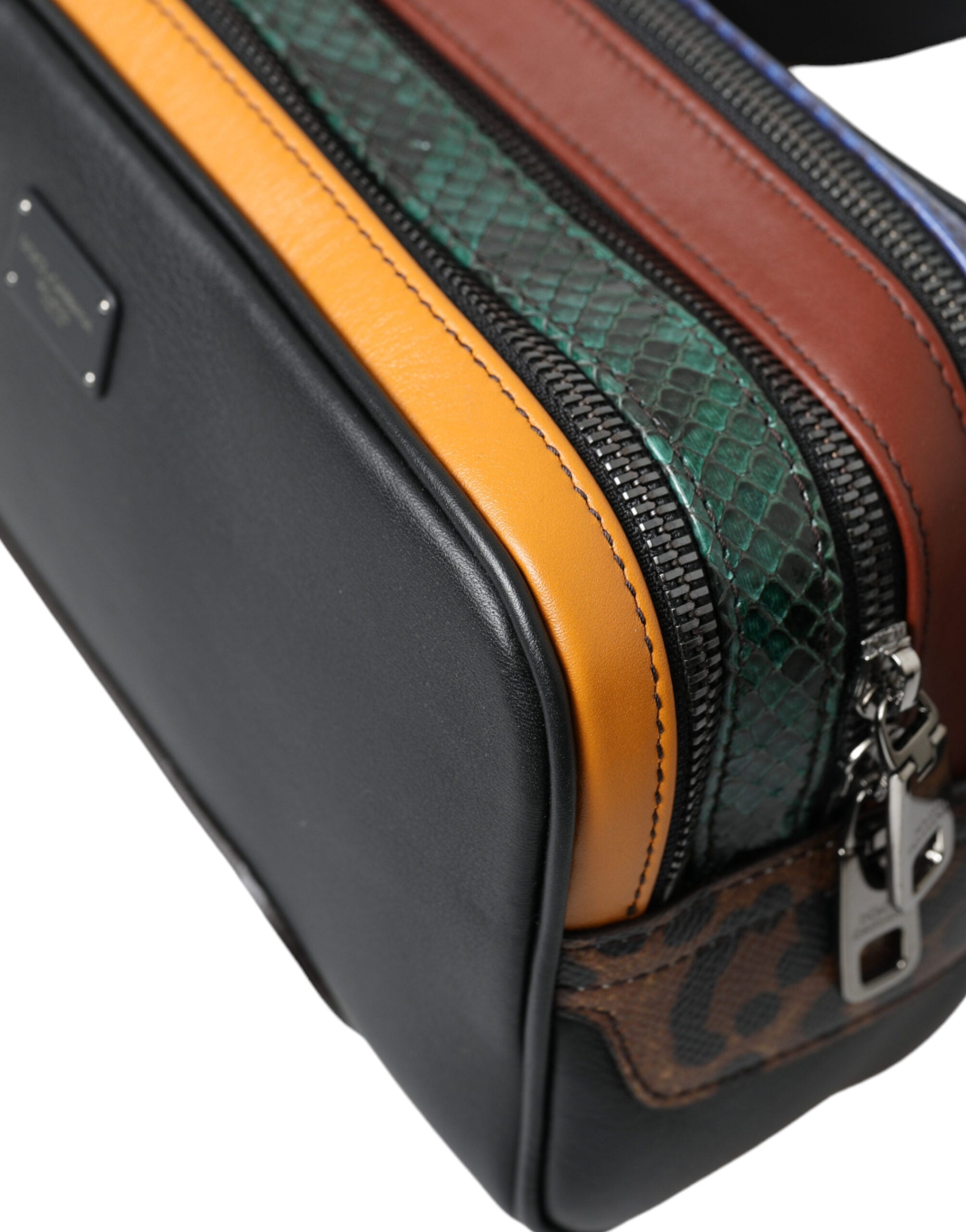 Dolce & Gabbana Black Exotic Leather Logo Belt Waist Fanny Pack Bag -  Luxury Belt Bag for Women -  Dolce & Gabbana.