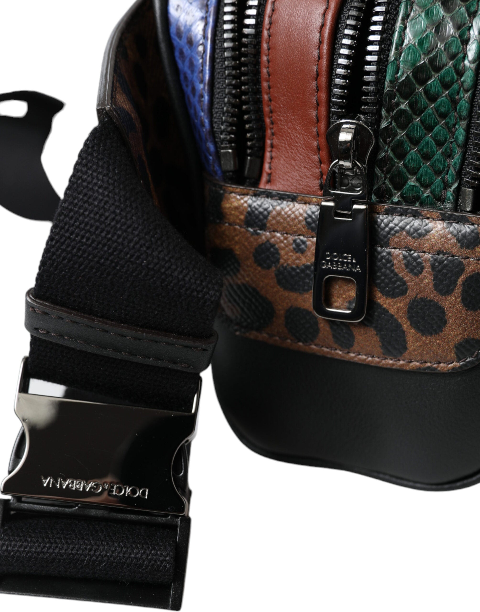 Dolce & Gabbana Black Exotic Leather Logo Belt Waist Fanny Pack Bag -  Luxury Belt Bag for Women -  Dolce & Gabbana.