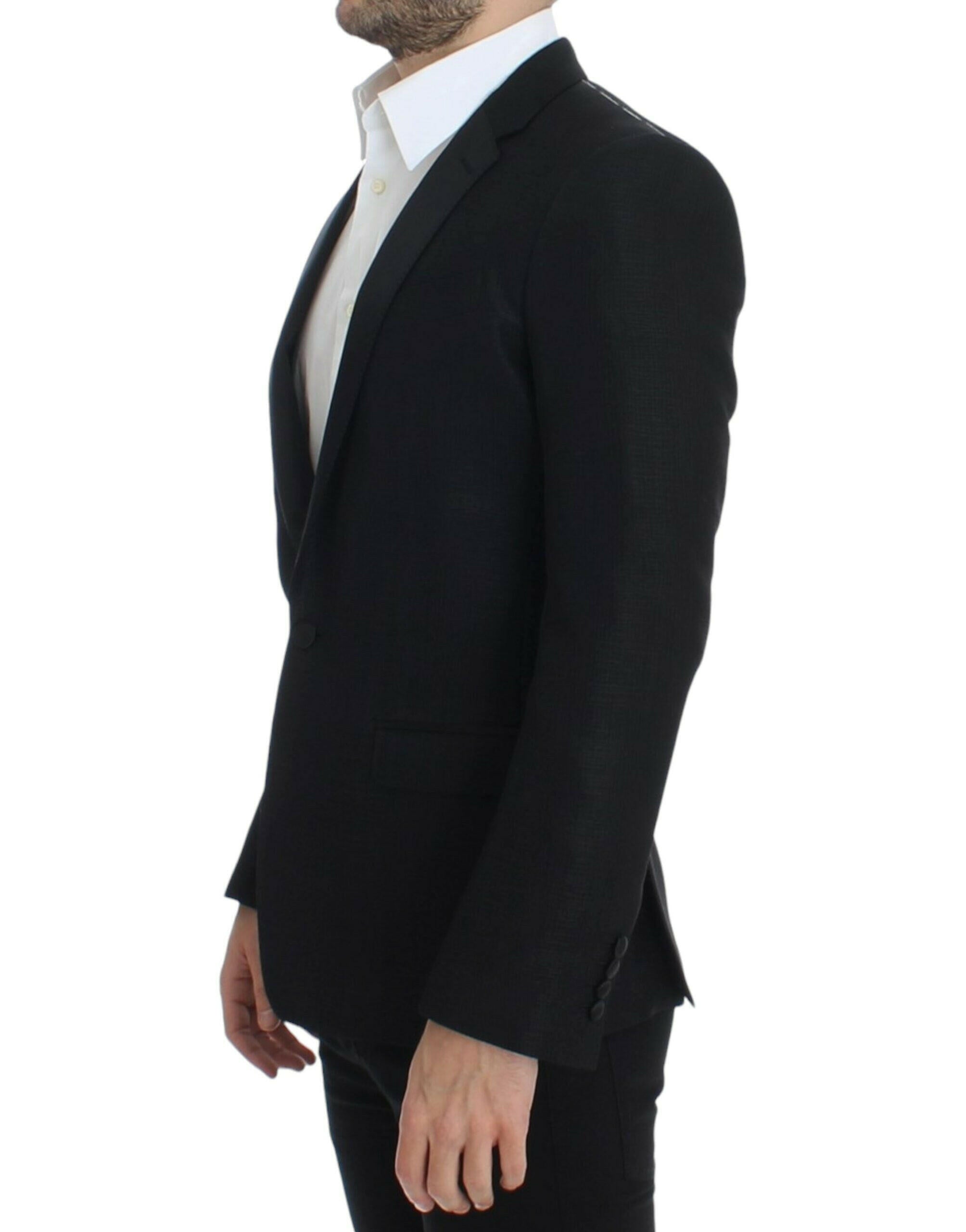 Dolce & Gabbana Black wool MARTINI slim blazer -   -  Dolce & Gabbana.