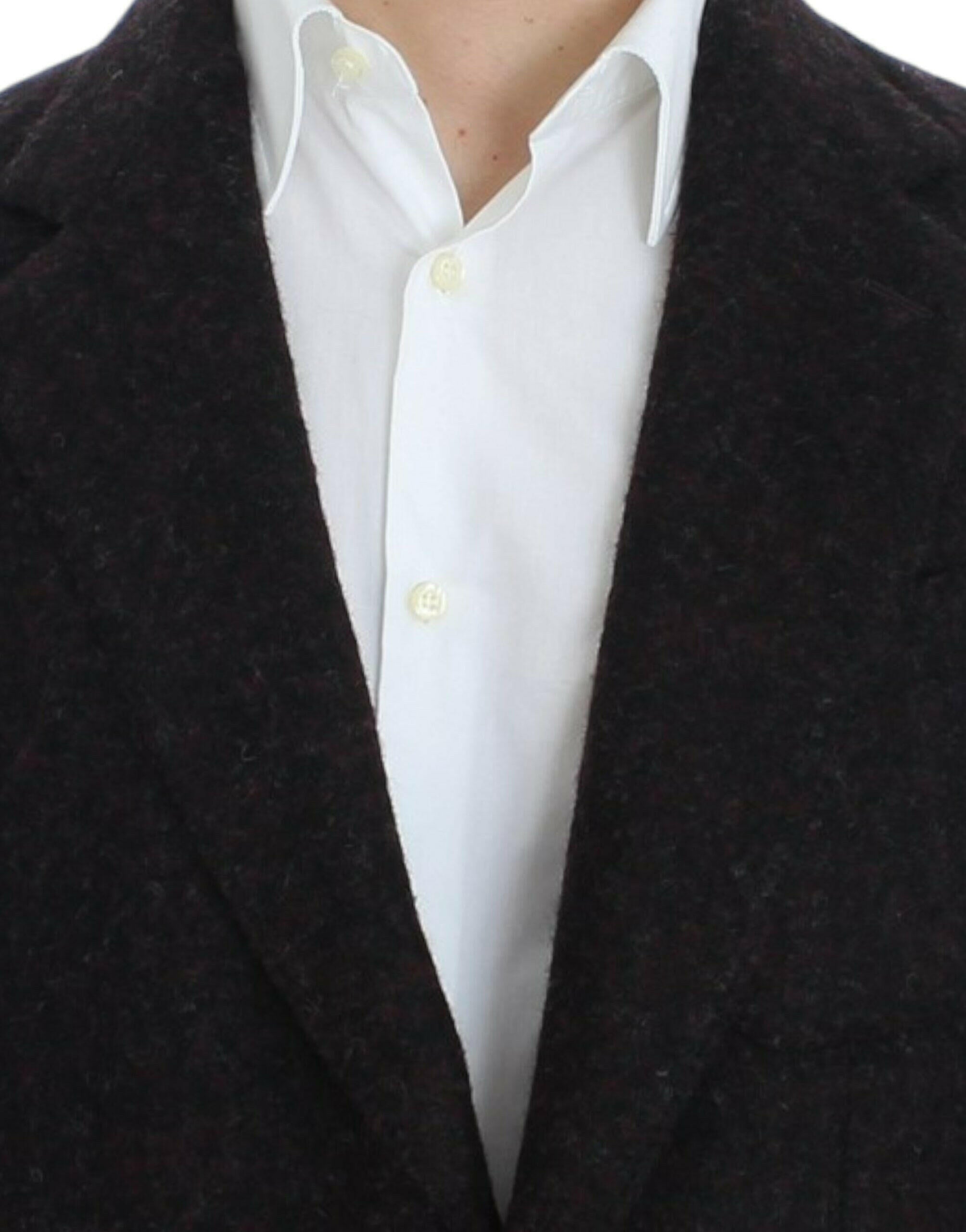 Dolce & Gabbana Bordeaux alpaga two button blazer -   -  Dolce & Gabbana.