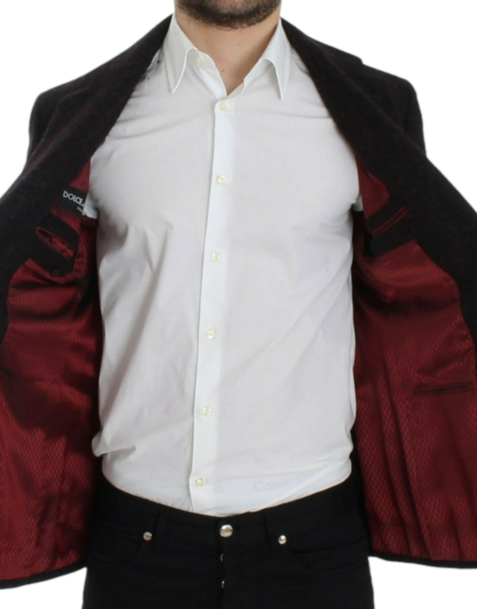 Dolce & Gabbana Bordeaux alpaga two button blazer -   -  Dolce & Gabbana.