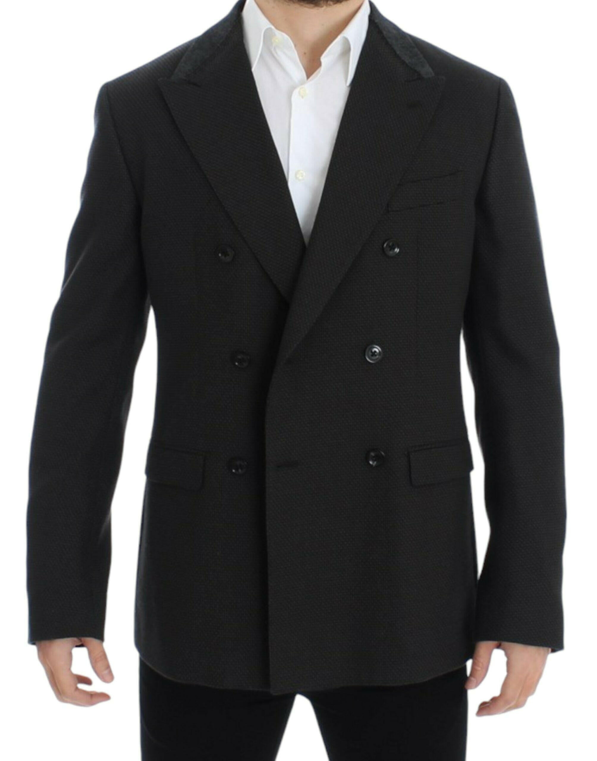 Dolce & Gabbana Brown wool slim fit blazer -   -  Dolce & Gabbana.