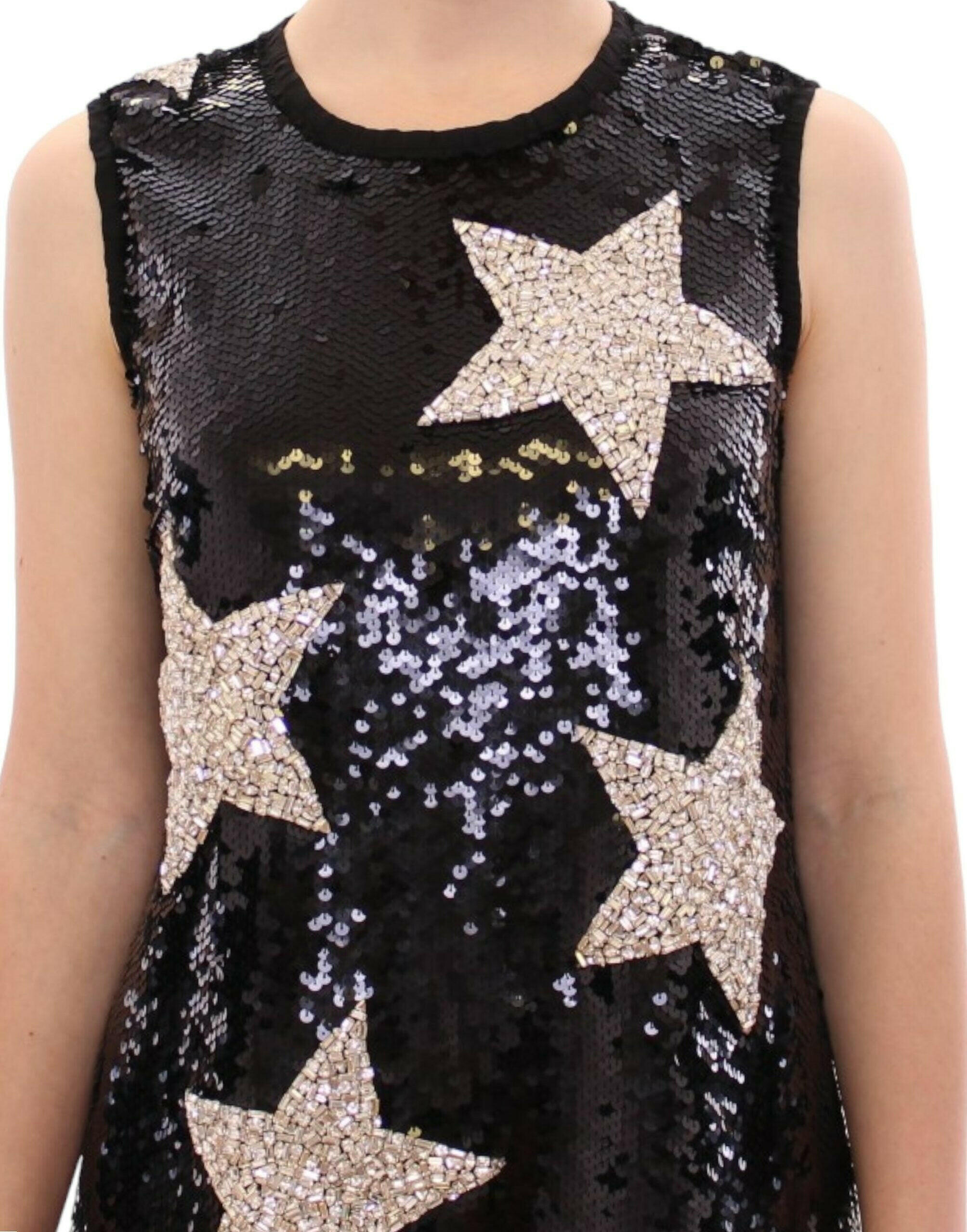 Dolce & Gabbana Masterpiece black crystal swarovski stars sheath dress -   -  Dolce & Gabbana.