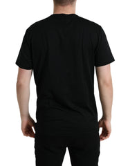 Dolce & Gabbana Black Cotton Dog Tag Round Neck T-shirt -   -  Dolce & Gabbana.