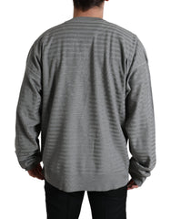 Dolce & Gabbana Gray Crewneck Pullover Silk Top Sweater -   -  Dolce & Gabbana.