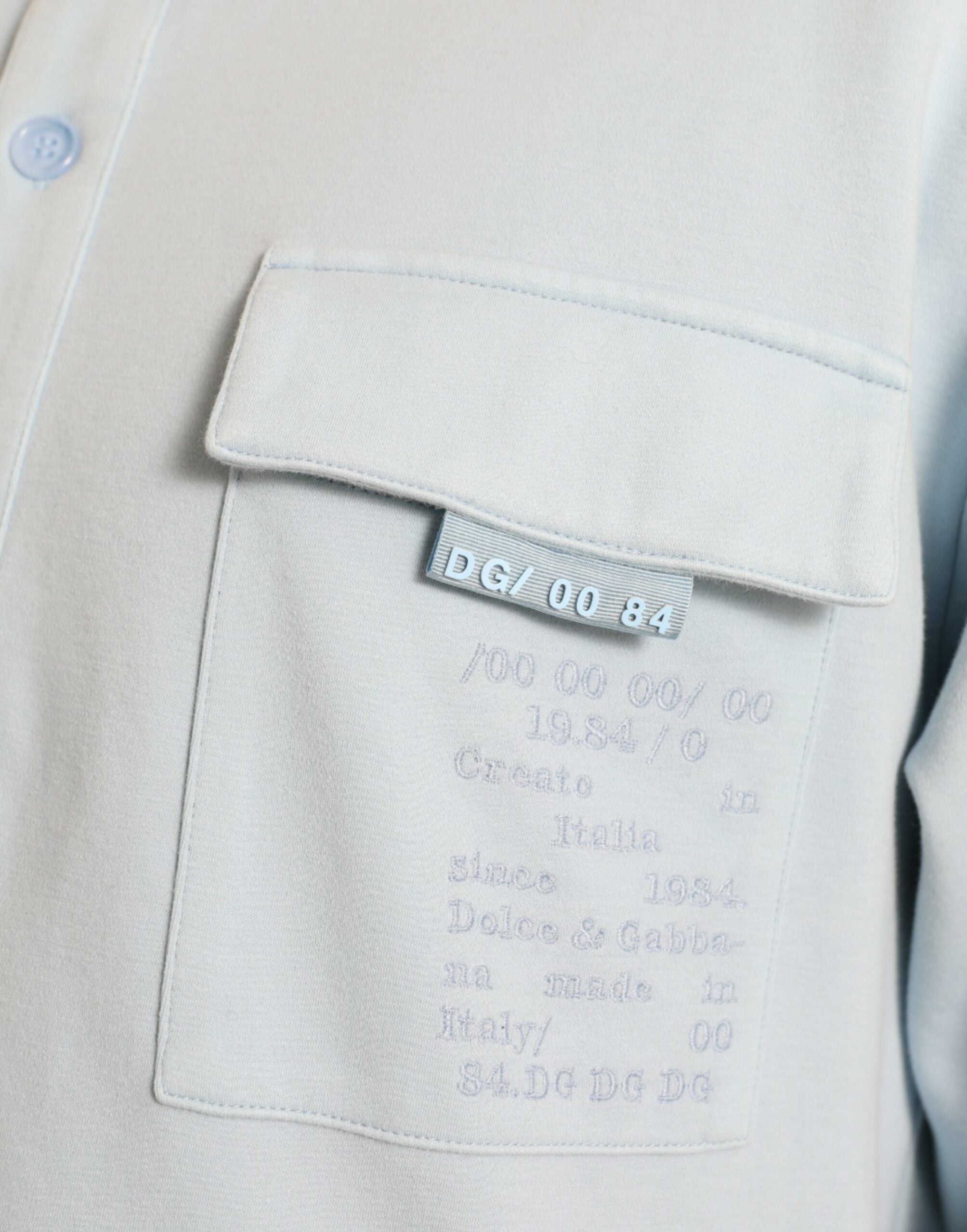 Dolce & Gabbana Light Blue Cotton Buttoned Pullover Sweater -   -  Dolce & Gabbana.