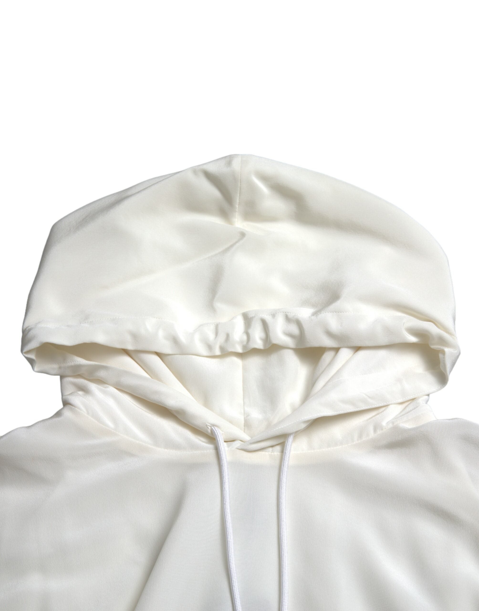 Dolce & Gabbana White Floral Print Hooded Pullover Sweater -   -  Dolce & Gabbana.