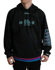 Dolce & Gabbana Black Logo Print Hooded Sweatshirt Sweater -   -  Dolce & Gabbana.