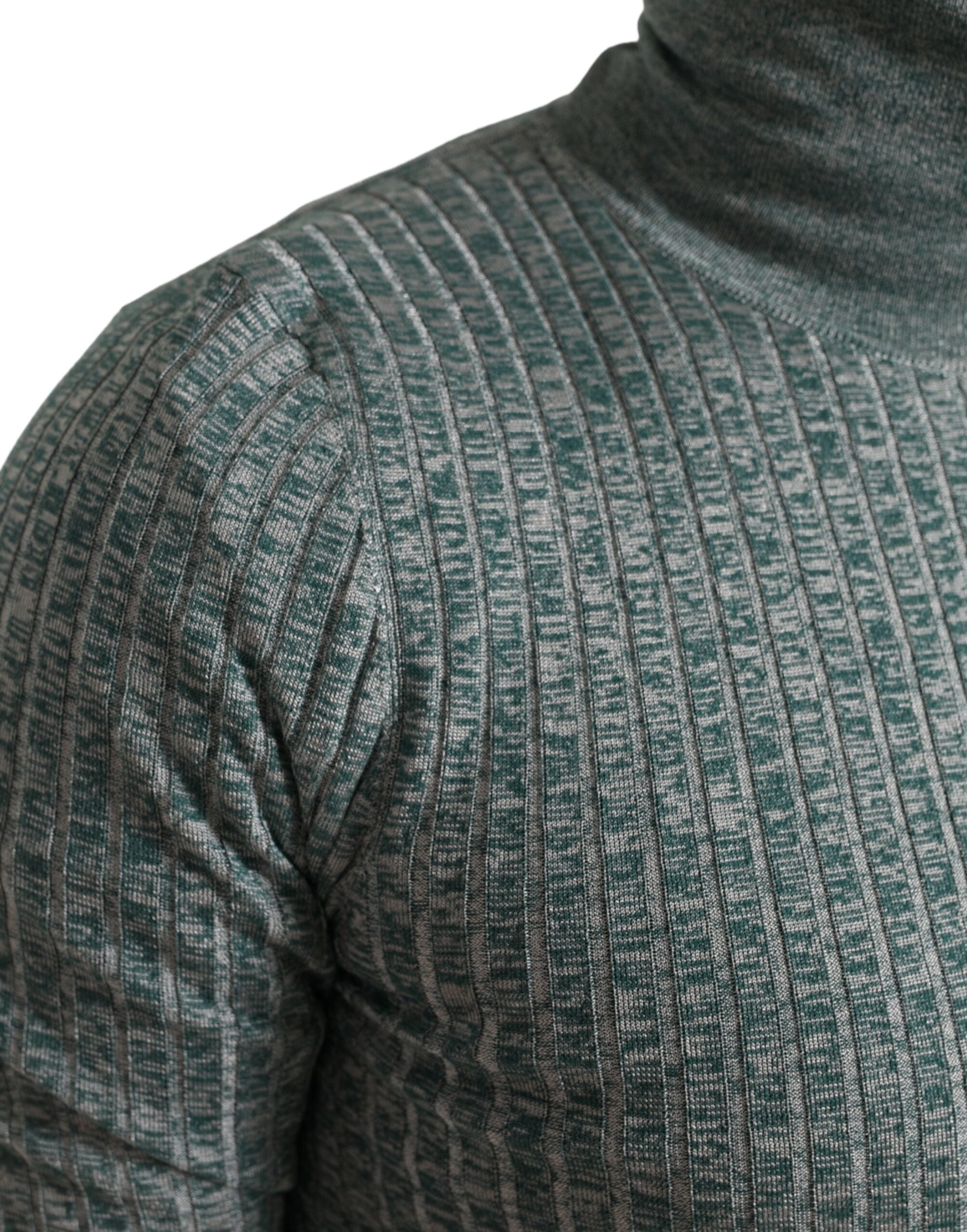 Dolce & Gabbana Green Polyester Turtleneck Pullover Sweater -   -  Dolce & Gabbana.