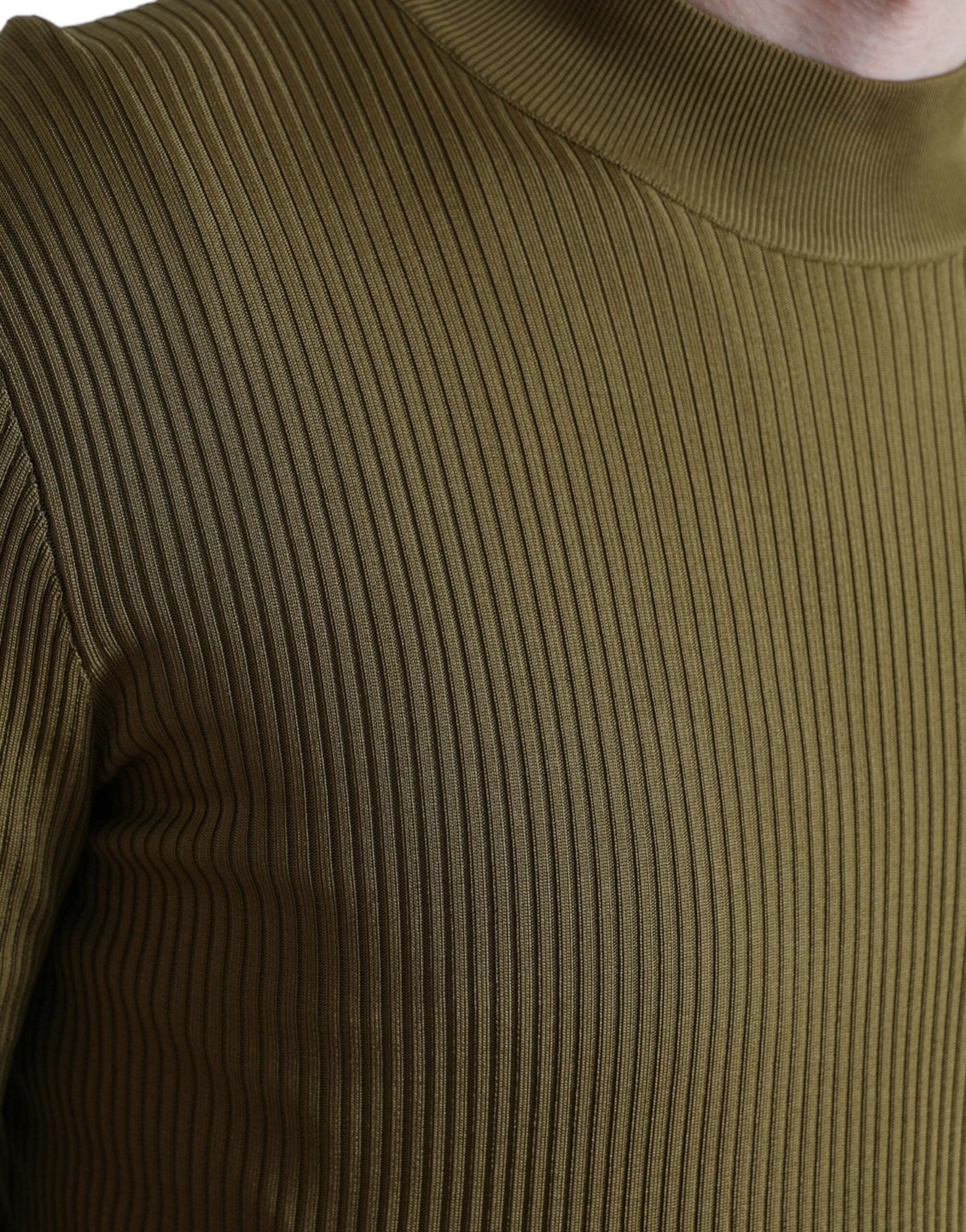 Dolce & Gabbana Army Green Viscose Crewneck Pullover Sweater -   -  Dolce & Gabbana.