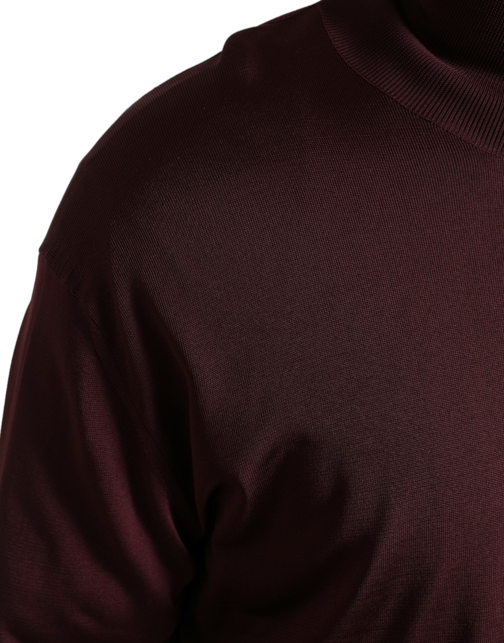 Dolce & Gabbana Maroon Viscose Turtleneck Pullover Sweater -   -  Dolce & Gabbana.