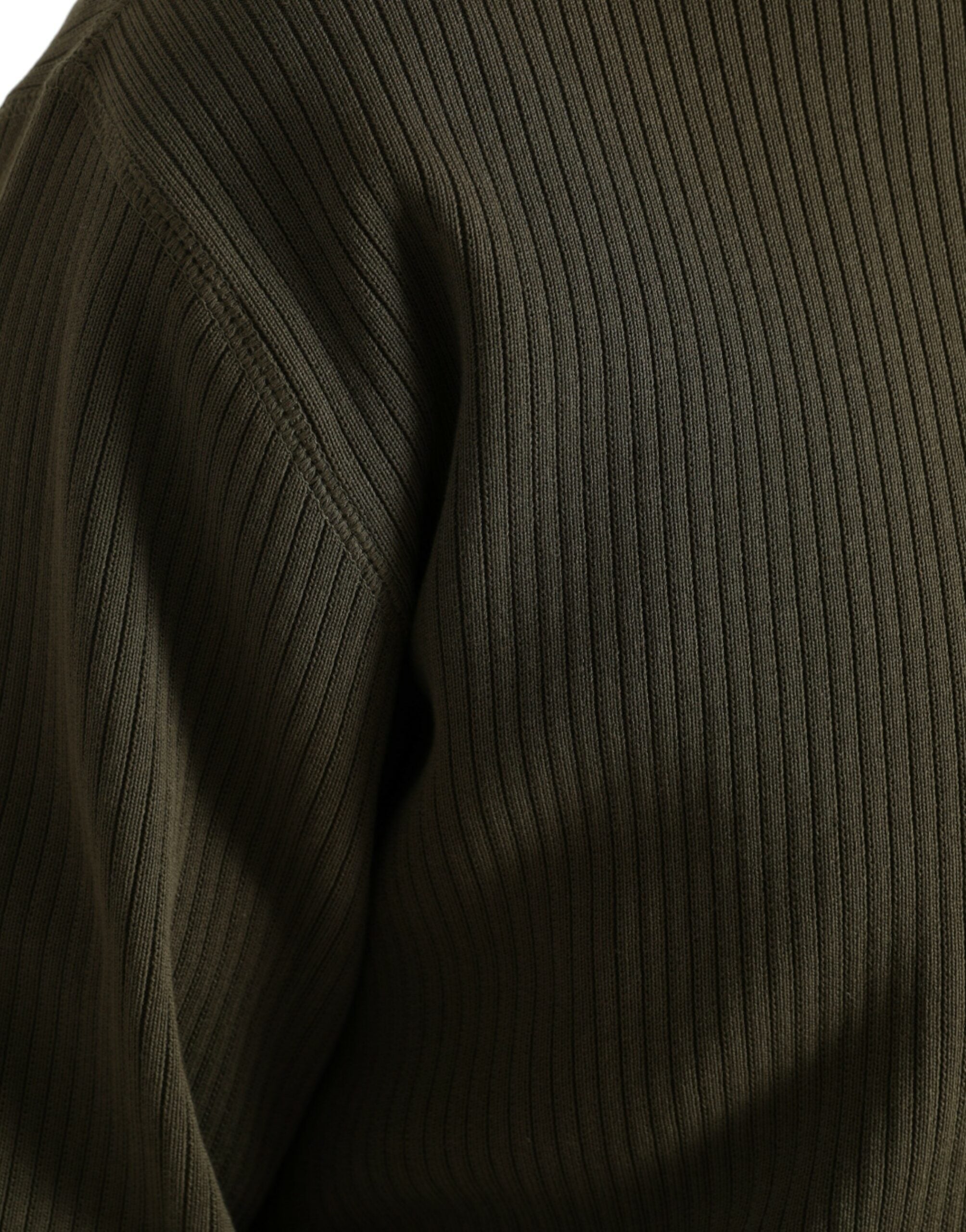 Dolce & Gabbana Green Cotton Crew Neck Men Pullover Sweater -   -  Dolce & Gabbana.