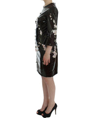 Dolce & Gabbana Black floral 3/4 Sleeve sheath dress -   -  Dolce & Gabbana.