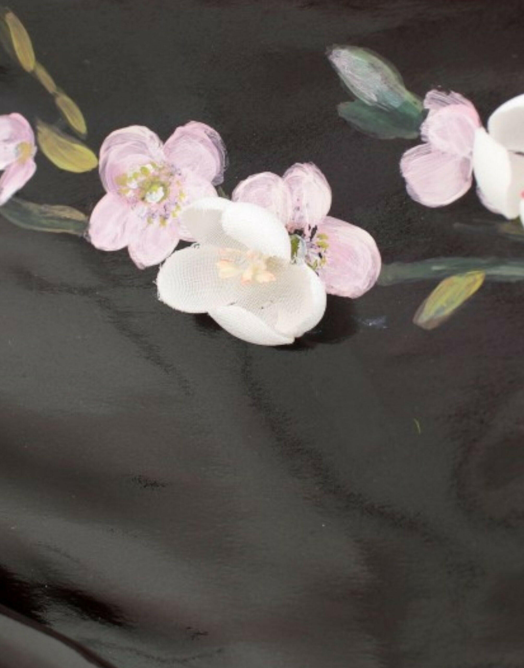 Dolce & Gabbana Black floral 3/4 Sleeve sheath dress -   -  Dolce & Gabbana.