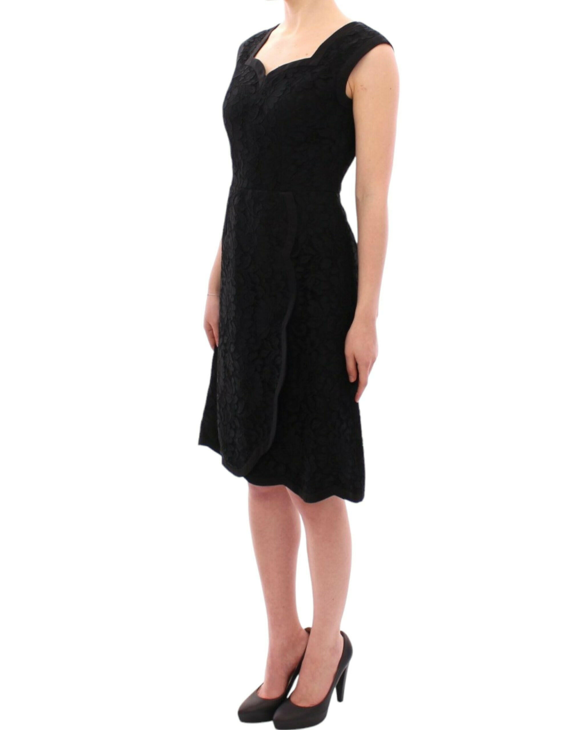 Dolce & Gabbana Black floral lace sicily runway dress -   -  Dolce & Gabbana.