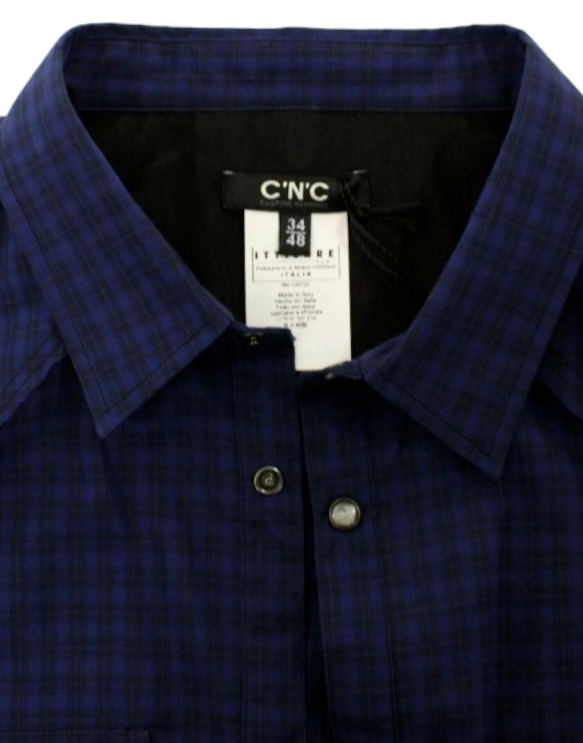 Costume National Blue checkered cotton shirt -   -  Costume National.