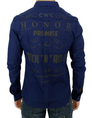 Costume National Blue checkered cotton shirt -   -  Costume National.