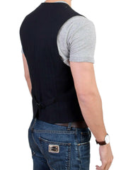Costume National Black striped cotton casual vest -  Vests for Men Suits -  Costume National.