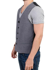 Costume National Gray cotton blend casual vest -  Vests for Men Suits -  Costume National.