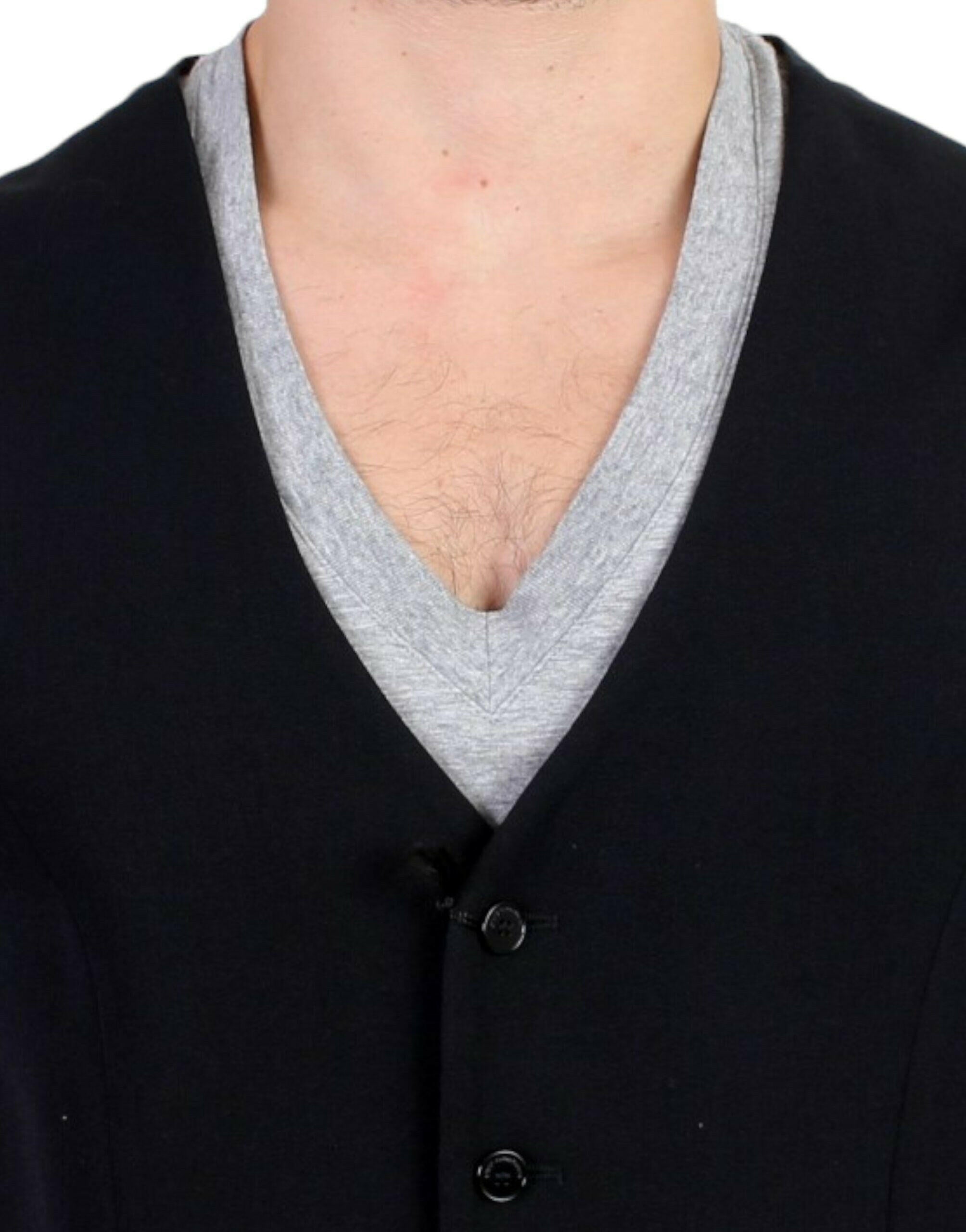 Costume National Black wool blend casual vest -  Vests for Men Suits -  Costume National.