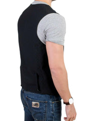 Costume National Black wool blend casual vest -  Vests for Men Suits -  Costume National.