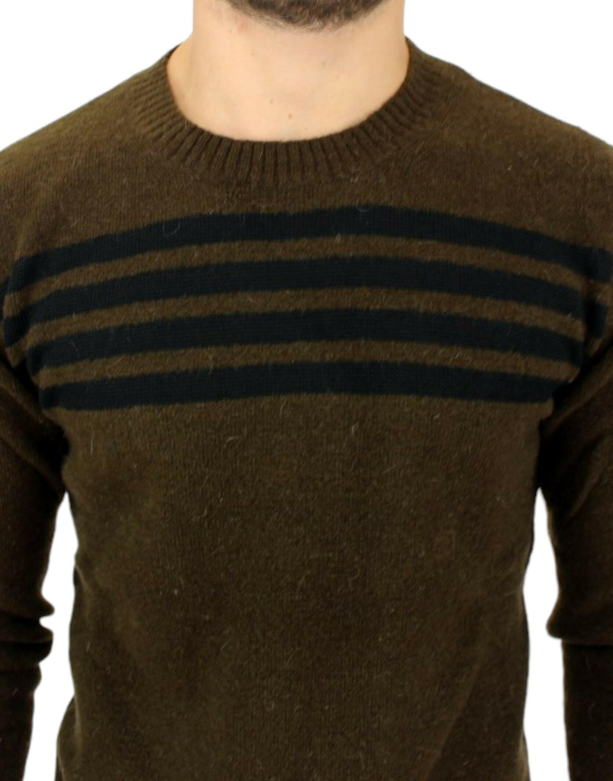 Costume National Brown striped crewneck sweater -   -  Costume National.