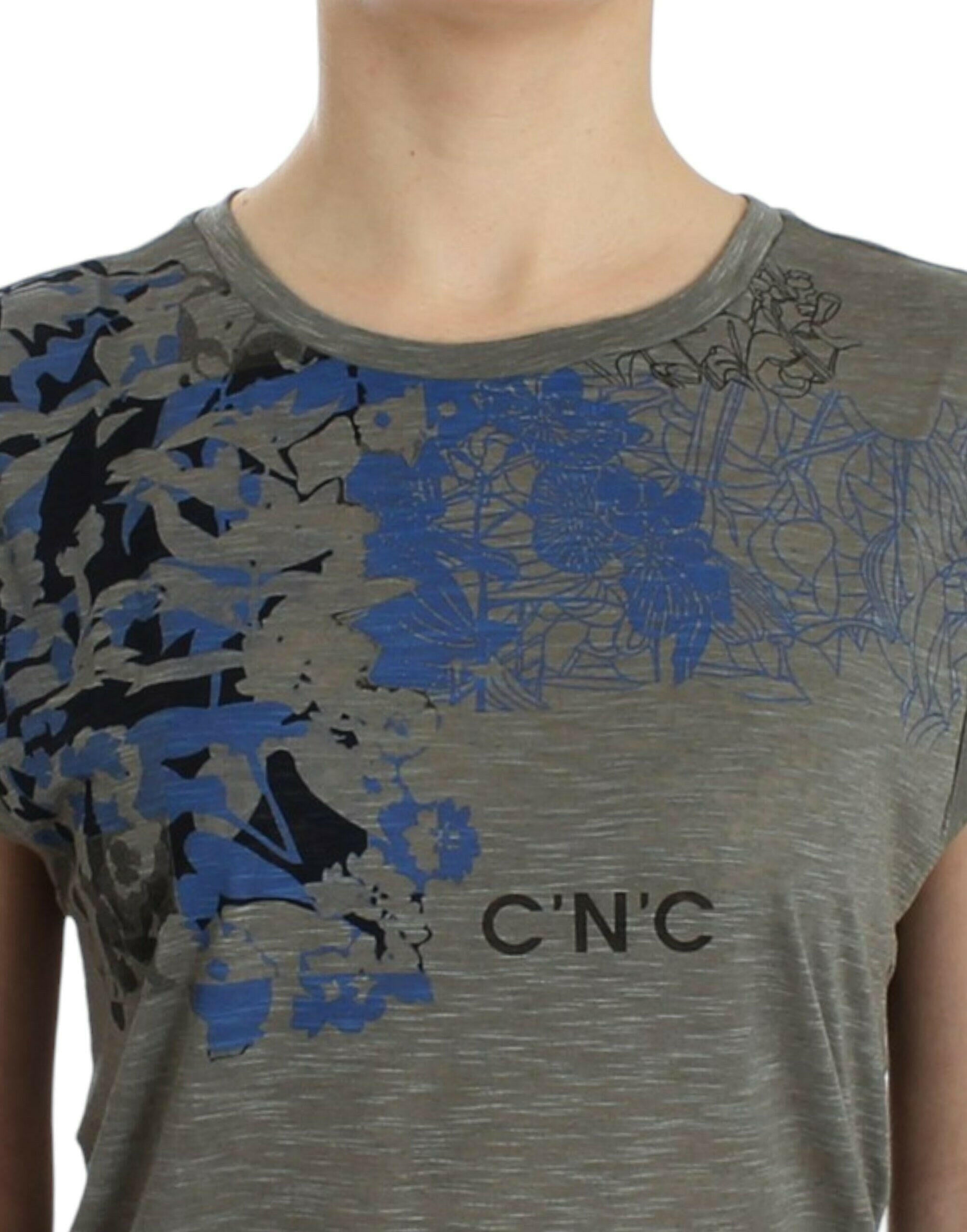 Costume National Gray print sleeveless t-shirt -   -  Costume National.