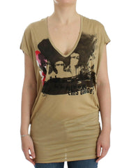 Costume National Beige motive print t-shirt -   -  Costume National.