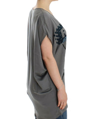 Costume National Gray V-neck long t-shirt -   -  Costume National.