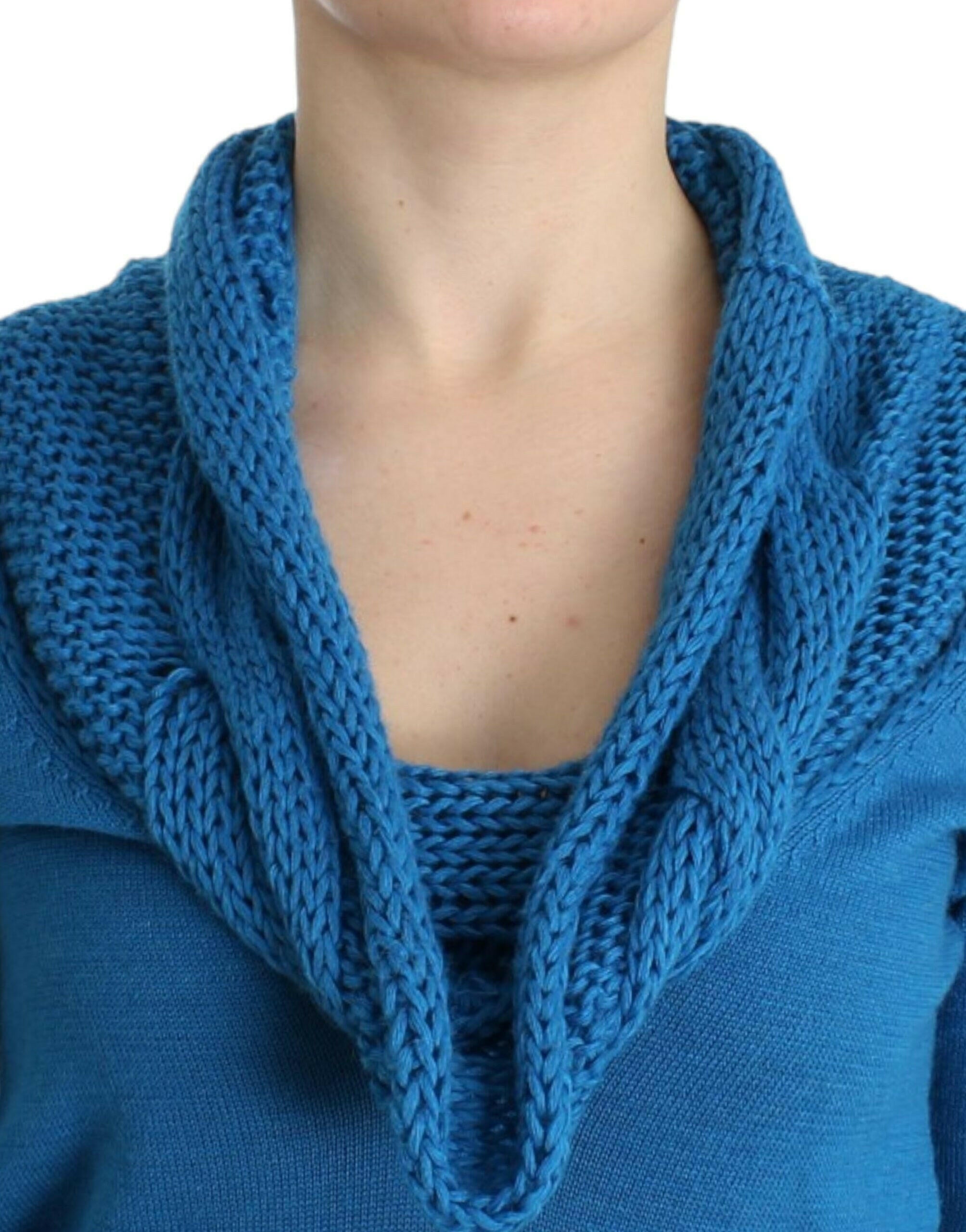 Costume National Blue knitted scoopneck sweater -   -  Costume National.