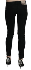 Dolce & Gabbana Black Low Waist Zipper Cropped Skinny Denim Pants -   -  Dolce & Gabbana.