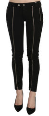 Dolce & Gabbana Black Low Waist Zipper Cropped Skinny Denim Pants -   -  Dolce & Gabbana.