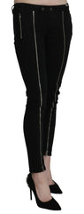 Dolce & Gabbana Black Low Waist Zipper Cropped Skinny Denim Pants -   -  Dolce & Gabbana.