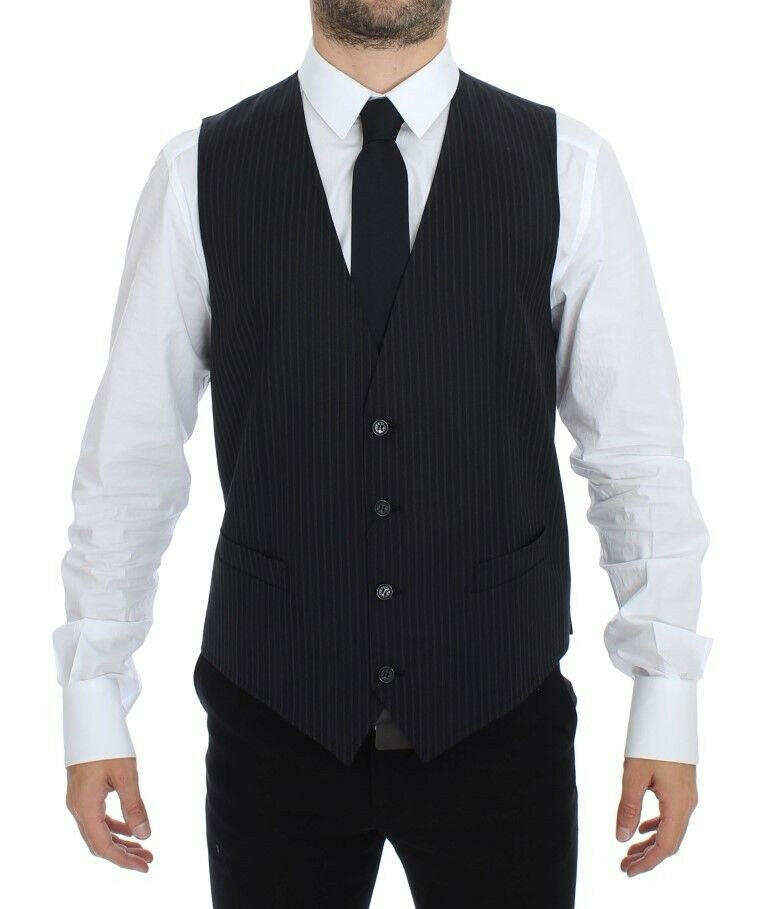 Dolce & Gabbana Gray Stretch Formal Dress Vest Gilet -  Vests for Men Suits -  Dolce & Gabbana.