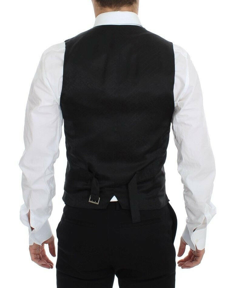 Dolce & Gabbana Blue Wool Formal Dress Vest Gilet -  Vests for Men Suits -  Dolce & Gabbana.