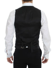 Dolce & Gabbana Blue Wool Formal Dress Vest Gilet -  Vests for Men Suits -  Dolce & Gabbana.