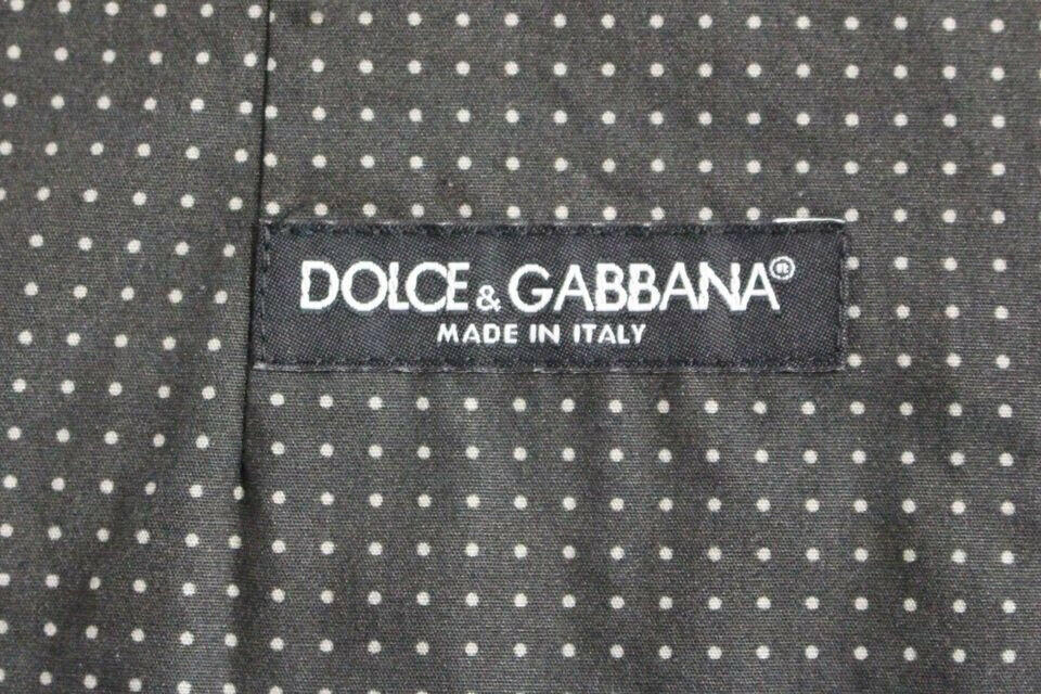 Dolce & Gabbana Gray Polka Dot Dress Vest Gilet Weste -  Vests for Men Suits -  Dolce & Gabbana.
