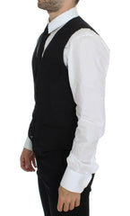 Dolce & Gabbana Black Wool Formal Dress Vest Gilet Jacket -  Vests for Men Suits -  Dolce & Gabbana.