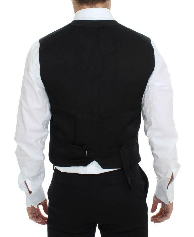 Dolce & Gabbana Black Cotton Blend Dress Vest Gilet -  Vests for Men Suits -  Dolce & Gabbana.
