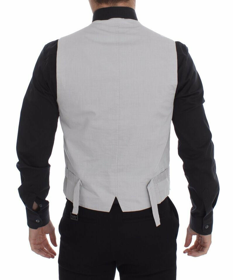 Dolce & Gabbana Beige Silk Blend Dress Formal Vest Gilet -  Vests for Men Suits -  Dolce & Gabbana.