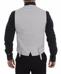 Dolce & Gabbana Beige Silk Blend Dress Formal Vest Gilet -  Vests for Men Suits -  Dolce & Gabbana.