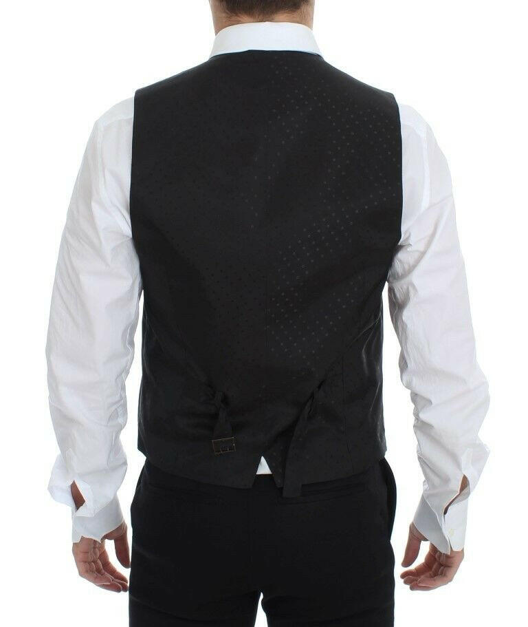 Dolce & Gabbana Black Wool Silk Stretch Dress Vest Blazer -  Vests for Men Suits -  Dolce & Gabbana.